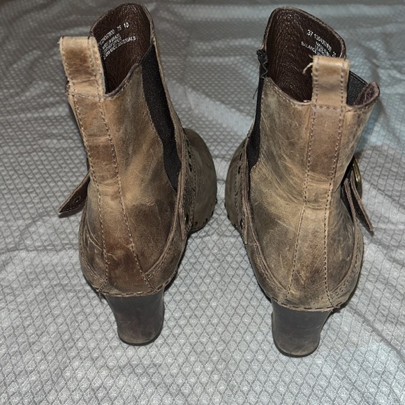 Dansko Reegan Leather Moto Ankle Boot Clogs Size 37 6.5-7 - Picture 6 of 11